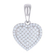 925 Sterling Silver Womens 1.13ct Moissanite Heart Charm Pendant 