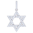 925 Sterling Silver Mens 1.39ct Moissanite Star Of David Symbol Religious Charm Pendant