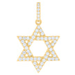 925 Sterling Silver Yellow-tone Mens 1.39ct Moissanite Star Of David Symbol Religious Charm Pendant