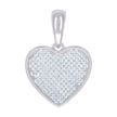 925 Sterling Silver Womens 0.90ct Moissanite Love Heart Charm Pendant