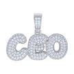 925 Sterling Silver Mens 1.63ct Moissanite CEO Fashion Charm Pendant 