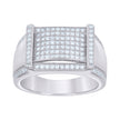925 Sterling Silver Mens 0.69ct Moissanite Fashion Ring Size 11 - SLV-130916
