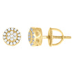 925 Sterling Silver Womens Yellow-tone 0.22ct Moissanite Fashion Stud Earrings