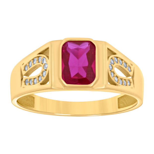 14K Gold Cz Ring