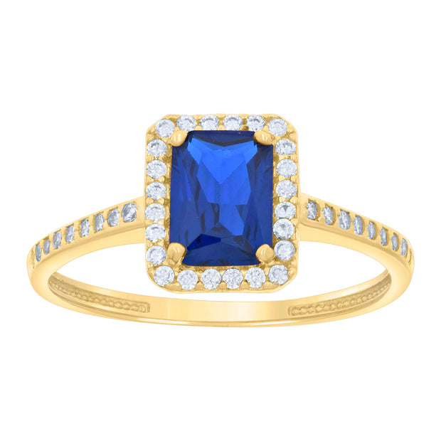 14K Gold Cz Ring