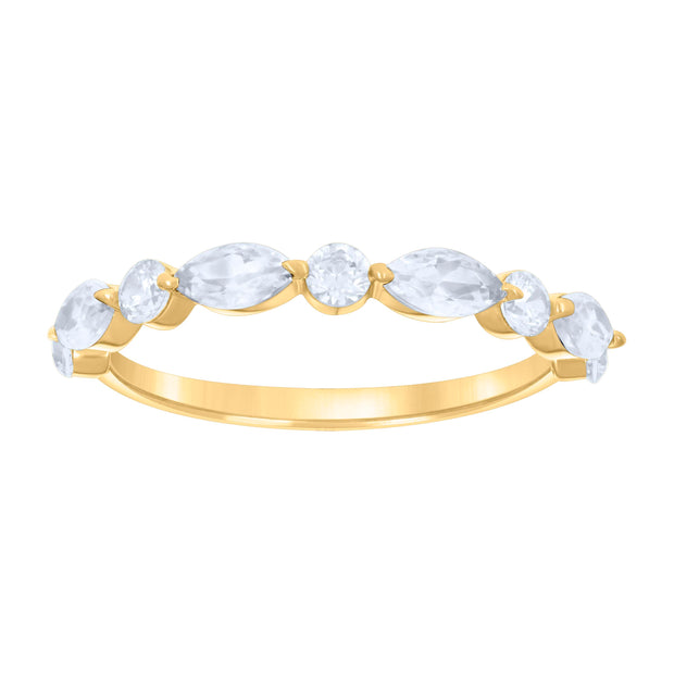 14K Gold Cz Ring