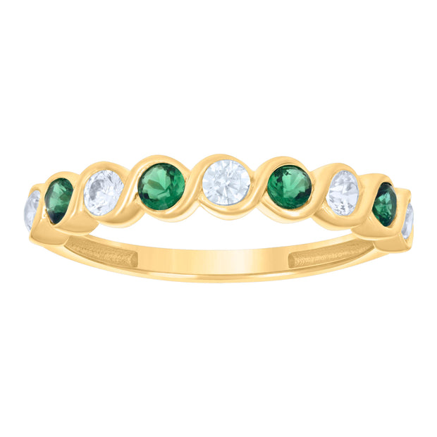 14K Gold Cz Ring