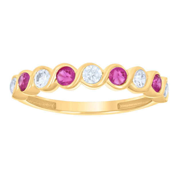 14K Gold Cz Ring