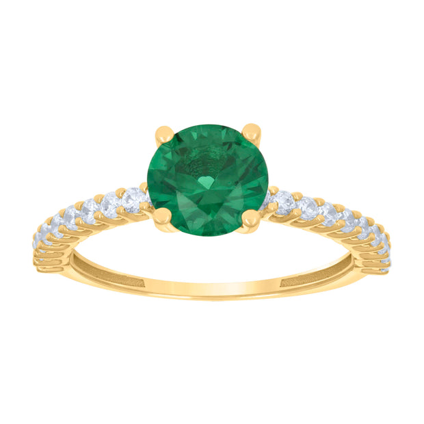 14K Gold Cz Ring