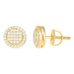 925 Sterling Silver Womens Yellow-tone 0.42ct Moissanite Fashion Stud Earrings