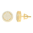 925 Sterling Silver Yellow-tone Womens 2.80ct Moissanite 11mm Fashion Stud Earrings Screw Back