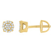 925 Sterling Silver Yellow-tone Womens Moissanite 0.28ct Fashion Stud Earrings