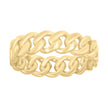 925 Sterling Silver Yellow-tone Mens Cuban Link Fashion Ring Size 8 - SLV-131143