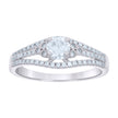 925 Sterling Silver Womens Cubic-Zirconia Fashion Engagement Ring Size 6 - SLV-131286