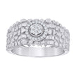 925 Sterling Silver Mens Cubic-Zirconia Nugget Fashion Ring S11 - SLV-131338