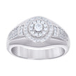 925 Sterling Silver Mens Cubic-Zirconia Fashion Ring Size 9 - SLV-131372