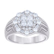 925 Sterling Silver Mens Baguette Round Cubic-Zirconia Fashion Ring Size 11 - SLV-131384