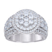 925 Sterling Silver Mens Baguette Round Cubic-Zirconia Fashion Ring Size 9 - SLV-131432