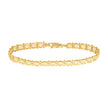 10kt Yellow Gold Womens Link Fashion Bracelet 