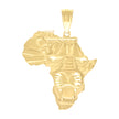 10kt Yellow Gold Mens Lion Head AFRICA Country Globe Maps Charm Pendant 