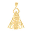 10kt Yellow Gold Mens St. Barbara Religious Charm Pendant 