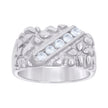925 Sterling Silver Mens Cubic-Zirconia Nugget Fashion Ring Size 11 - SLV-131598