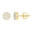 925 Sterling Silver Womens Yellow-tone 0.53ct Moissanite Fashion Stud Earrings