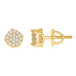 925 Sterling Silver Womens Yellow-tone 0.27ct Moissanite Fashion Stud Earrings