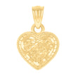14kt Yellow Gold Womens Nugget Heart Charm Pendant