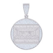 925 Sterling Silver Mens 2.24ct Moissanite Last Supper Religious Charm Pendant