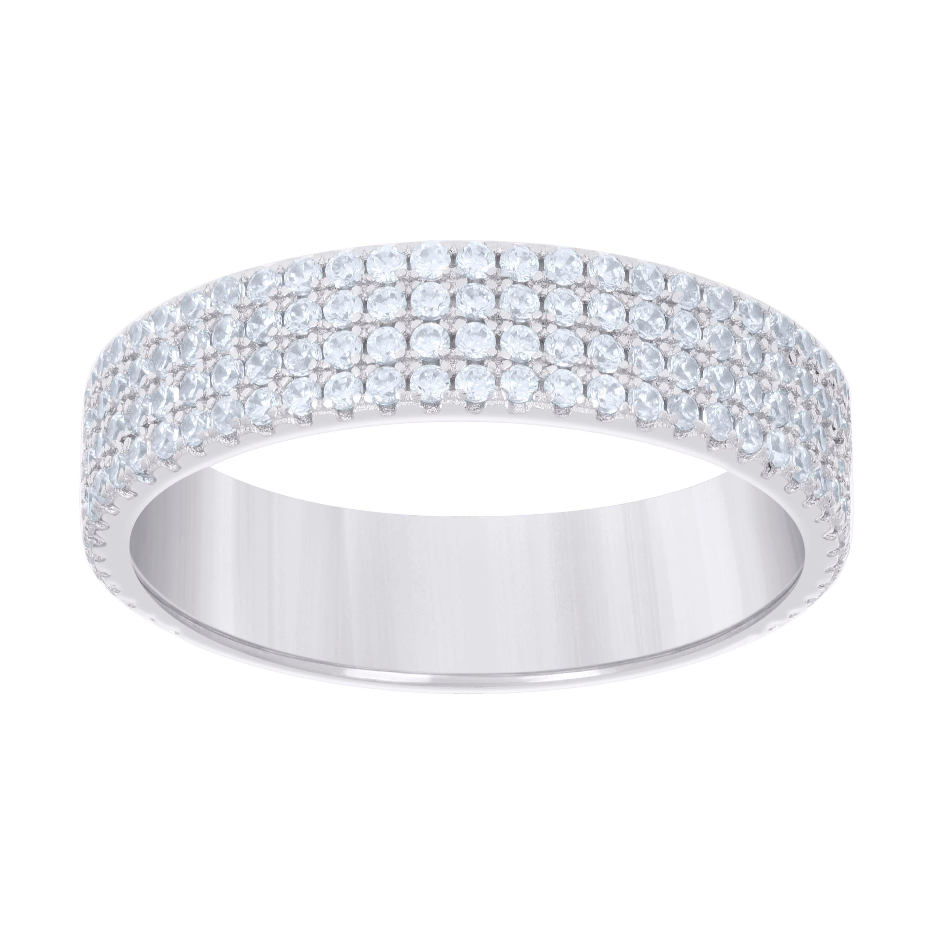 925 Sterling Silver Mens 1.51ct Moissanite Fashion Wedding Band Ring Size 7