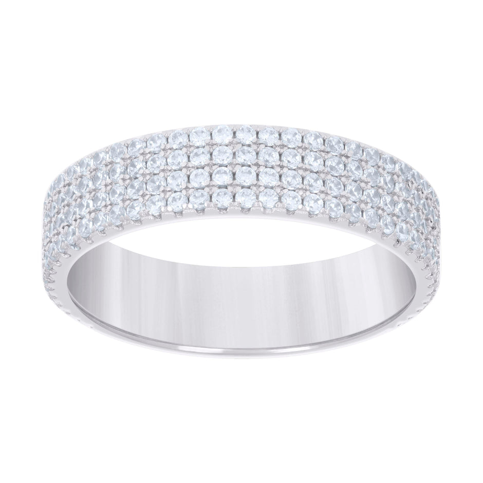 925 Sterling Silver Mens 1.51ct Moissanite Fashion Wedding Band Ring Size 7