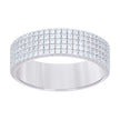 925 Sterling Silver Mens 1.89ct Moissanite Fashion Wedding Band Ring Size 7 - SLV-132209