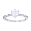 925 Sterling Silver Womens 1.27ct Moissanite Fashion Engagement Ring Size 5