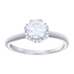 925 Sterling Silver Womens 1.13ct Moissanite Fashion Engagement Ring Size 9 - SLV-132255