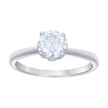 925 Sterling Silver Womens 1.06ct Moissanite Solitaire Engagement Ring 6 - SLV-132268