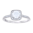 925 Sterling Silver Womens 1.26ct Moissanite Fashion Engagement Ring Size 5