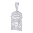 925 Sterling Silver Mens 1.12ct Moissanite Jesus Religious Charm Pendant