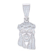 925 Sterling Silver Mens 0.81ct Moissanite Jesus Religious Charm Pendant