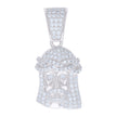 925 Sterling Silver Mens 0.69ct Moissanite Jesus Religious Charm Pendant