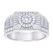 925 Sterling Silver Mens Cubic-Zirconia Fashion Ring Size 9