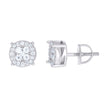 925 Sterling Silver Womens Cubic-Zirconia Fashion Stud Earrings