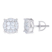 925 Sterling Silver Womens Cubic-Zirconia Fashion Stud Earrings