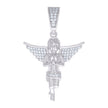 925 Sterling Silver Unisex 0.73ct Moissanite Angel Charm Pendant