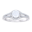 925 Sterling Silver Womens Cubic-Zirconia Fashion Engagement Ring Size 6