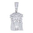 925 Sterling Silver Mens 0.91ct Moissanite Jesus Religious Charm Pendant