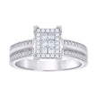 925 Sterling Silver Womens Princess-cut Round Cubic-Zirconia Fashion Engagement Ring Size 6