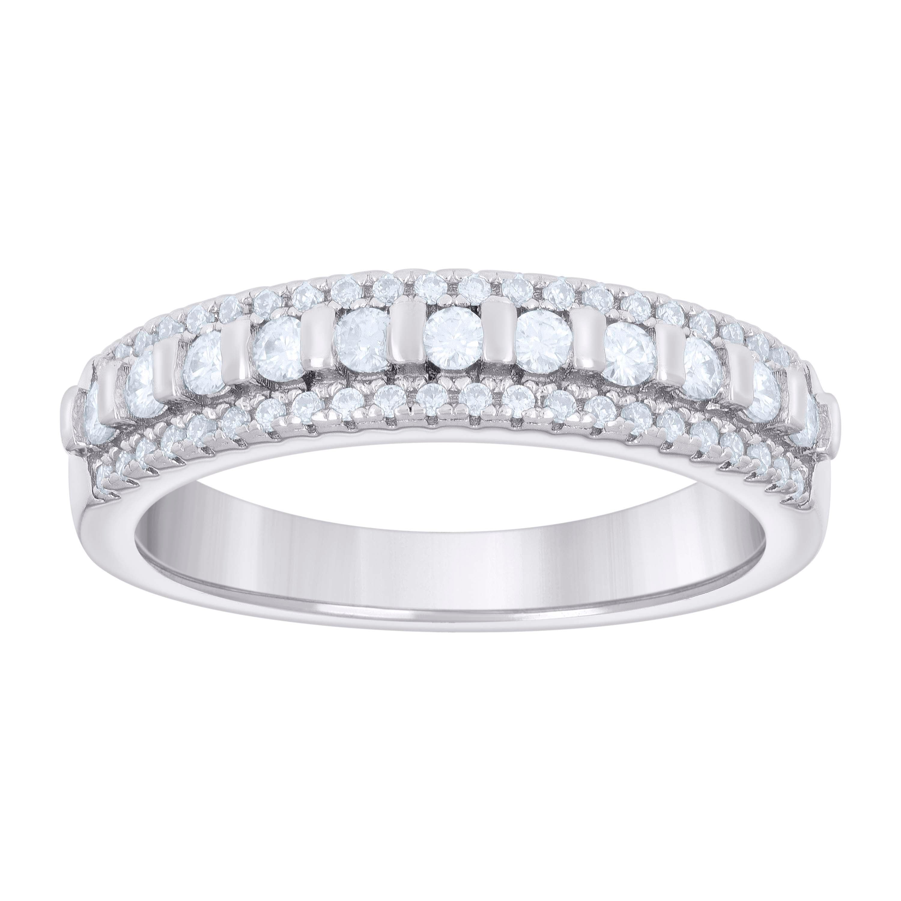 925 Sterling Silver Womens Cubic-Zirconia Fashion Wedding Band Ring Size 6 - SLV-132486