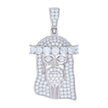 925 Sterling Silver Mens 1.67ct Moissanite Jesus Religious Charm Pendant