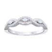 925 Sterling Silver Womens Marquise Round Cubic-Zirconia Infinity Love Engagement Ring Size 9 - SLV-132521